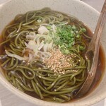 Toshimaen no Yuuhi - 茶そば(温)780円(冷たいのもあります！)