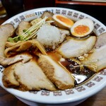 肉そばけいすけ - 料理写真:チャーシュー3種盛肉そば、大盛、味玉