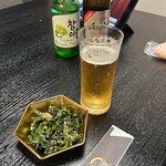 金家 - ビールとチャミスルとお通し