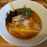 menyasakigakeboshi Utsunomiya Ten - 赤唐コク塩らーめん　辛さ普通