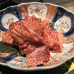 Yakiniku Horumon Kagiya Shinimamiya Ten - 切り落とし　卵つけ