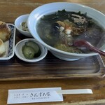 Sanzuro Ya - 磯ラーメン　味噌おにぎりセット¥1250