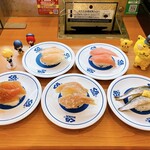 無添くら寿司 - 料理写真:最初の5皿