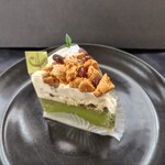 パティスリー・キュルミネ - 料理写真:かのこ豆ときな粉クリームの抹茶バスクチーズケーキ