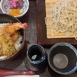 手打ちそば ニ丘 - ランチ限定　A.もりそばと小天丼セット