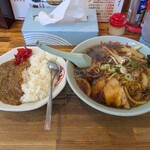 Ramen Sanpachi Kitami Ten - 醤油ラーメン＋ミニカレーセット　1030円