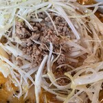 手打ちラーメン 谷家 - 味噌ネギラーメン（大盛り）のアップ