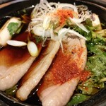 山形蕎麦と串揚げのお店 焔蔵 - 料理写真:鴨とセリの熱々のつけ汁です