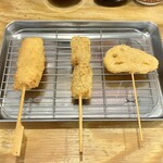 Kushi Katsu Tanaka Takatsuki Ten - (人気ベスト3) 串カツ豚•串カツ牛•レンコン