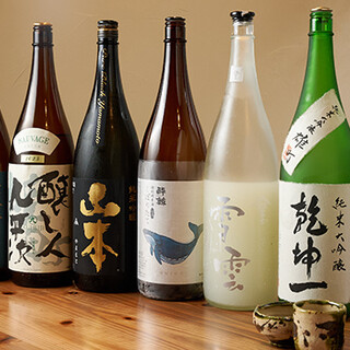 We offer a wide selection of carefully chosen sake from all over Japan, as well as our homemade shochu.