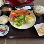 花の木 - 海老フライ定食ごはん普通