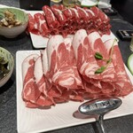 熊猫火鍋 - 程よく脂が乗ったラム肉と牛肉