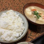 憩山荘 - 料理写真:ご飯 御岳汁