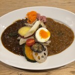 OUJI CAFE - 季節野菜の合いがけカレー