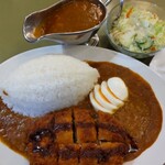 Niagara - カツカレー 1200円、大森券(ライス＆ルウ大盛) 200円、コールスロー＆スープセット 350円、エッグ 100円