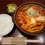 酒と味噌煮込み 味噌煮込罠 - キムチ味噌煮込みうどん①