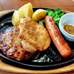 Steak no Don Nishiakashi Ten - 3品盛りスペシャルランチ