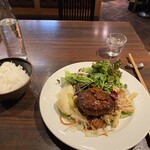 肉友 - 自家製ハンバーグオニオンソース（2024年12月23日撮影）