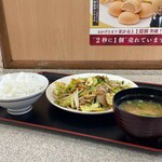 黒丸パーキングエリア（上り線）スナックコーナー - 肉野菜炒め定食