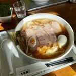 稲城 大勝軒 五一 - 料理写真:チャーシューわんたん麺（茹で卵追加）※ノリ、ネギも別皿で