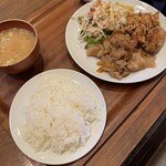 Western Dining Kitchen Minoruya - 豚のしょうが焼とから揚げミックス定食（980円）