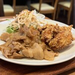 Western Dining Kitchen Minoruya - 豚のしょうが焼とから揚げミックス定食（980円）