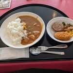 curry shop KAEDE - お子様カレー。トッピングは別皿にふることも可能。