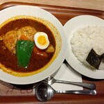 らっきょ - チキンスープカレー　中辛　ライス中　1,580円