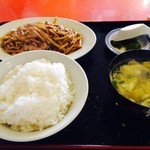 NEW Shanghai - 細切り豚肉の甘酢炒め定食５００円