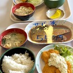 四日市港 第二船員会館 - まぐろカツ定食¥650    さば煮つけ¥550