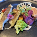 Tendre - 料理写真:霧島ポーク豚フィレ肉のソテー。本日の鮮魚のソテー