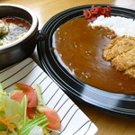 Fried yuba curry rice set