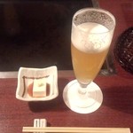 生ビールとお通し