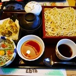 和食レストランとんでん - ゆず切りそばとミニしらす丼￥１２８０