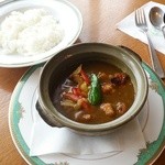 レストラン  だいふく - チキンカレー♪ こんな風に盛り付けられると食べるときにいろんな食べ方ができて、楽しかった♪ 美味しく頂きました♪ 