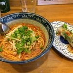 タイ屋台料理ヌードル＆ライス TUKTUK - バーミートムヤムのＢセット（生春巻き）１，０５０円也（2014/9）