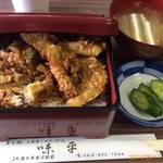 味平 - 天丼セット★
            海老のしっぽまでがぶっと( ๑╹◟ ॢ ˂̶͈๑ )♡