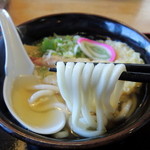 すしべん - 2014年10月19日(日)　天ぷらうどん(370円)　麺リフト