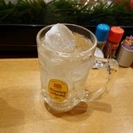 味処 美乃 - オンザロック用のしっかりした氷を使っています。