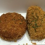 Kobe Croquette Ekyuto Higashinagawa Sausu Ten - 海老と帆立のカツ、４種きのこのクリームコロッケ