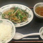 Hidakaya Machida Park Avenue Ten - ニラレバ炒め定食　　　　　＠６５０