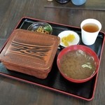 Menya Kinoko Jaya - 待ちに待った「あゆ飯・味噌汁 (900円)」です