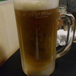 Kobe Teppan Nagata Isshin Musashi Koyama Ten - ビールジョッキ大　スカイツリーマーク付き