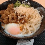 Hanamaru Udon Ito Yokado Abeno Ten - 牛肉温玉ぶっかけうどん