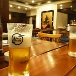 Tera Cafe Daikanyama - 生ビールは場所柄黒ラベル