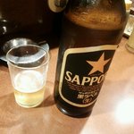 鳥越 - ビールは大瓶です。