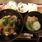 Teppan Ya - 特製豚バラ丼と温玉ソーメンセット