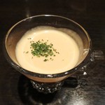 Teppanyaki grow Roppongi Ten - トマトとコーンの冷製スープ