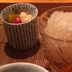 銀さだ - 酢の物と紹興酒ロック