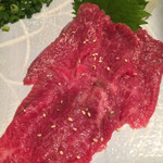 山形牛１頭買　焼肉富貴 - ニンニク醤油で頂きました